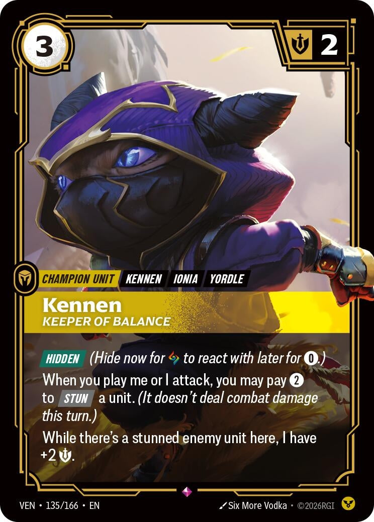 Image for Kennen, Keeper of Balance [135/166] (VEN) - Riftbound: League of Legends Trading Card Game