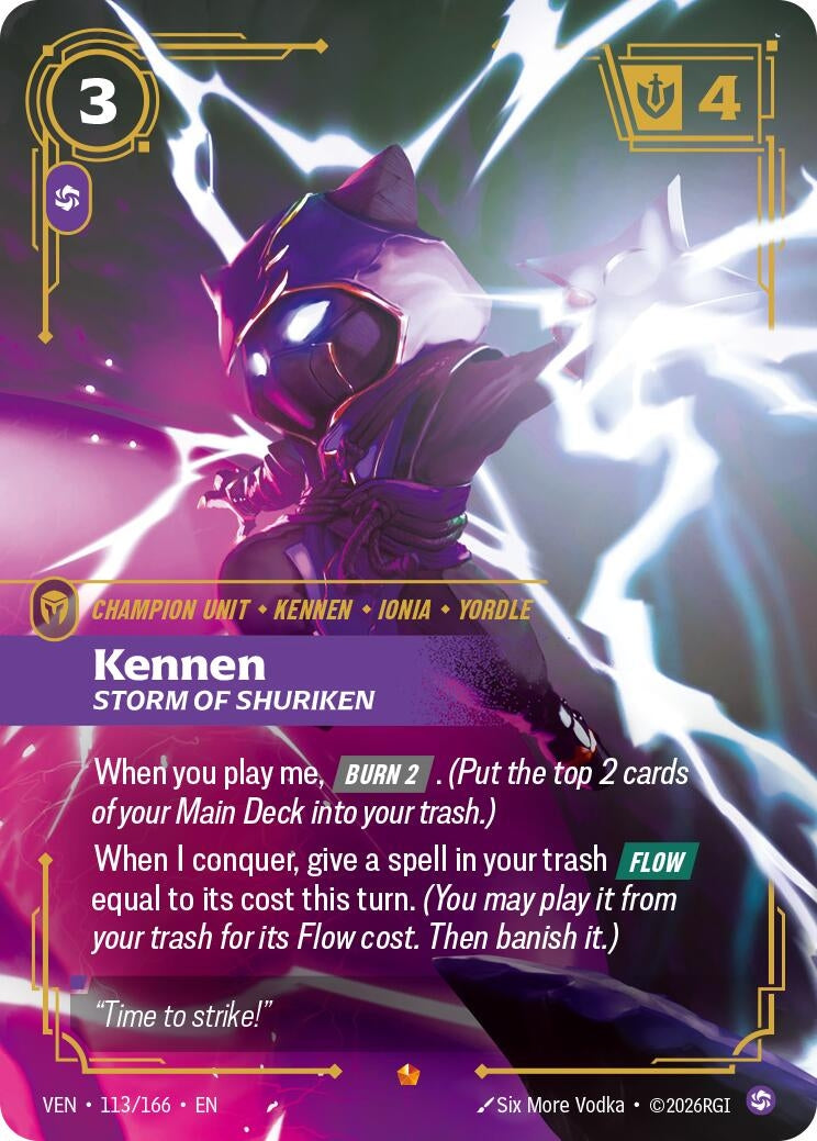 Image for Kennen, Storm of Shuriken [113/166] (VEN) - Riftbound: League of Legends Trading Card Game