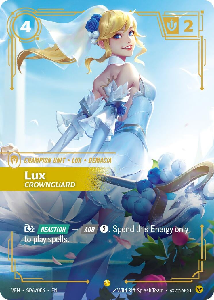 Image for Lux, Crownguard [SP6/006] (VEN) - Riftbound: League of Legends Trading Card Game