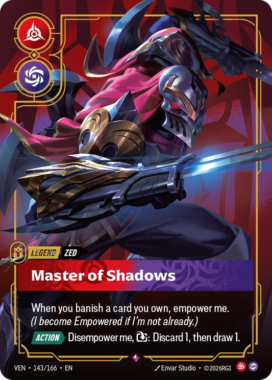 Image for Zed - Master of Shadows [143/166] (VEN) - Riftbound: League of Legends Trading Card Game