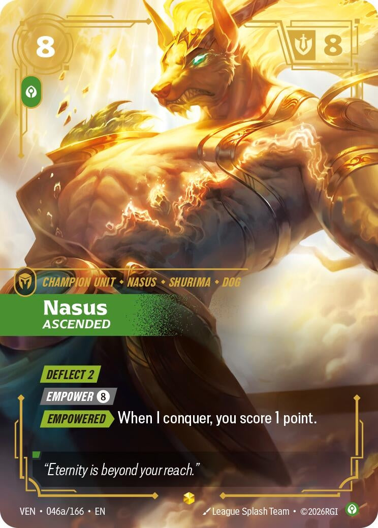 Image for Nasus, Ascended (Alternate Art) [046a/166] (VEN) - Riftbound: League of Legends Trading Card Game