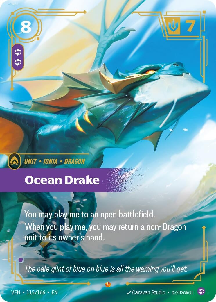 Image for Ocean Drake [115/166] (VEN) - Riftbound: League of Legends Trading Card Game