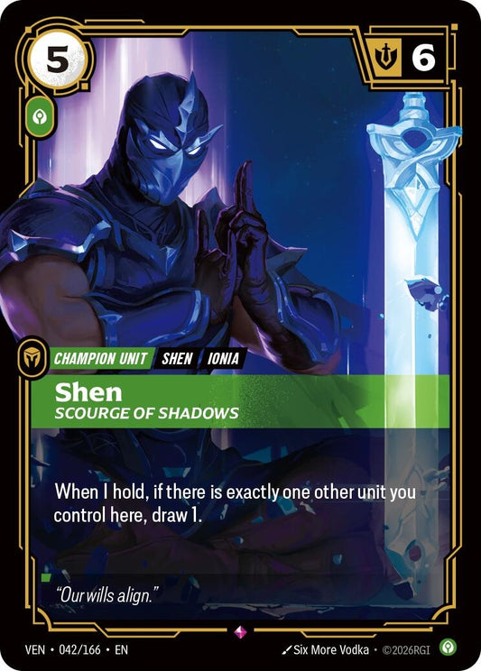 Image for Shen, Scourge of Shadows [042/166] (VEN) - Riftbound: League of Legends Trading Card Game