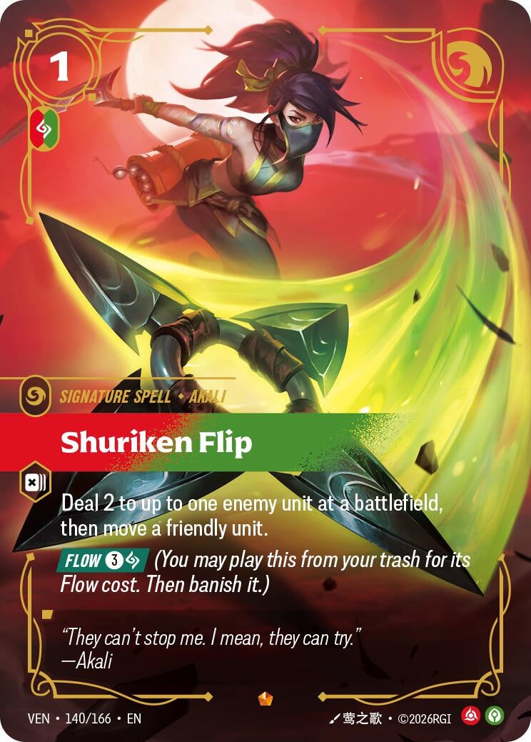 Image for Shuriken Flip [140/166] (VEN) - Riftbound: League of Legends Trading Card Game