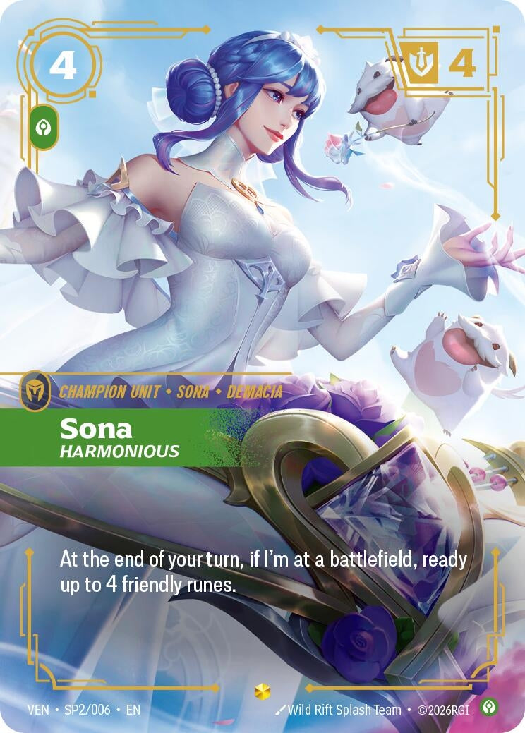 Image for Sona, Harmonious [SP2/006] (VEN) - Riftbound: League of Legends Trading Card Game