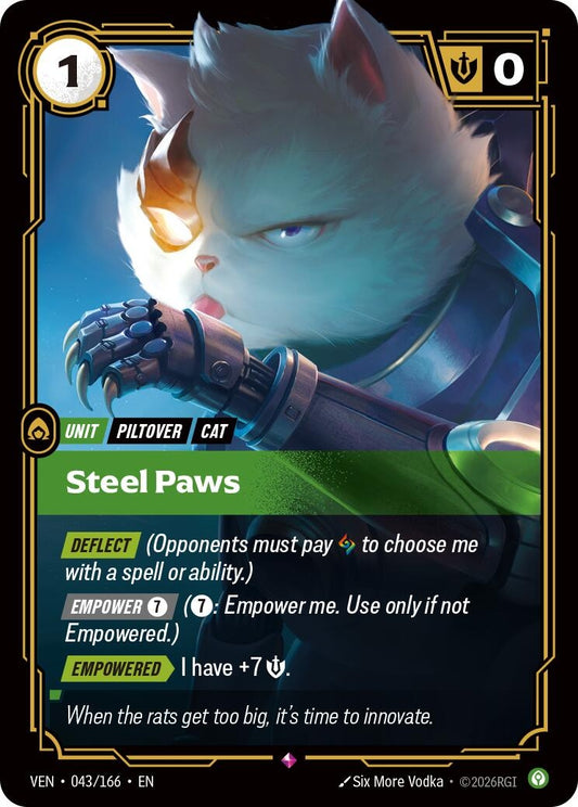 Image for Steel Paws [043/166] (VEN) - Riftbound: League of Legends Trading Card Game