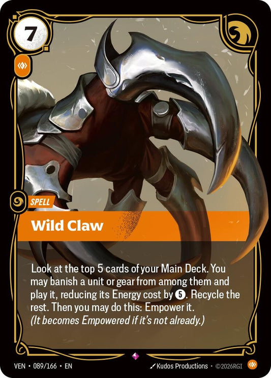 Image for Wild Claw [089/166] (VEN) - Riftbound: League of Legends Trading Card Game