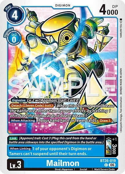 Image for Mailmon [BT26-019 C] (BT-26) - Digimon Card Game