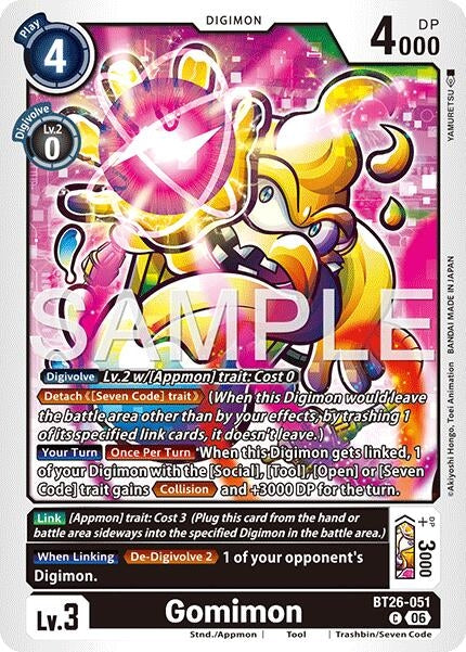 Image for Gomimon [BT26-051 C] (BT-26) - Digimon Card Game