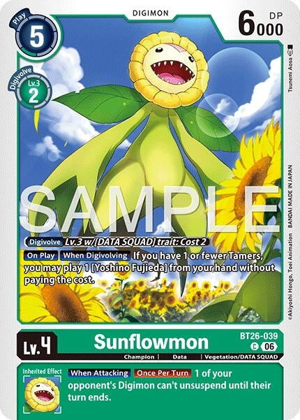 Image for Sunflowmon [BT26-039 C] (BT-26) - Digimon Card Game