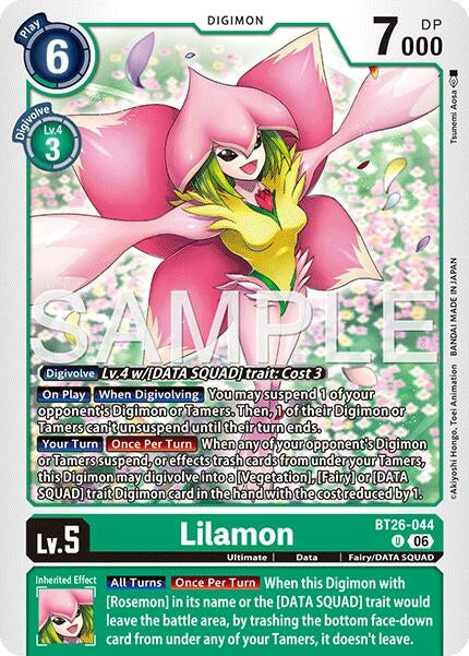 Image for Lilamon [BT26-044 U] (BT-26) - Digimon Card Game