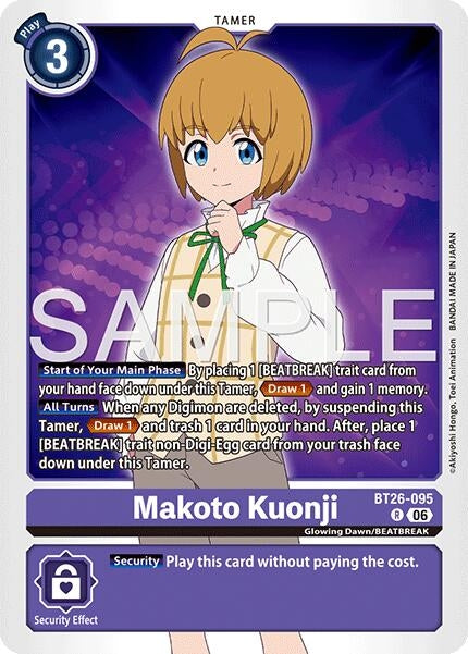 Image for Makoto Kuonji [BT26-095 R] (BT-26) - Digimon Card Game