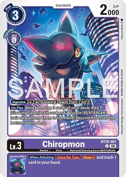 Image for Chiropmon [BT26-061 C] (BT-26) - Digimon Card Game