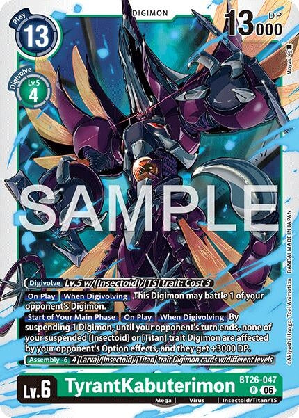 Image for TyrantKabuterimon [BT26-047 R] (BT-26) - Digimon Card Game