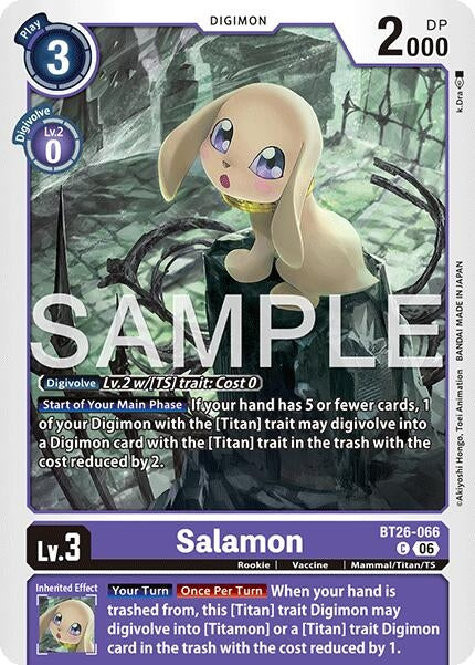 Image for Salamon [BT26-066 C] (BT-26) - Digimon Card Game