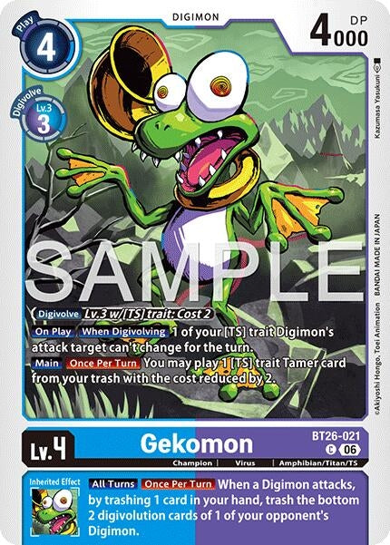 Image for Gekomon [BT26-021 C] (BT-26) - Digimon Card Game