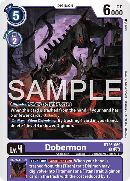 Image for Dobermon [BT26-069 U] (BT-26) - Digimon Card Game