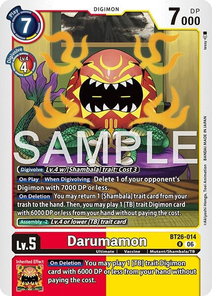 Image for Darumamon [BT26-014 R] (BT-26) - Digimon Card Game
