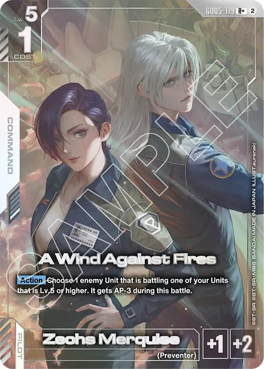 Image for A Wind Against Fires (R+) [GD05-119] (GD05) - Gundam Card Game
