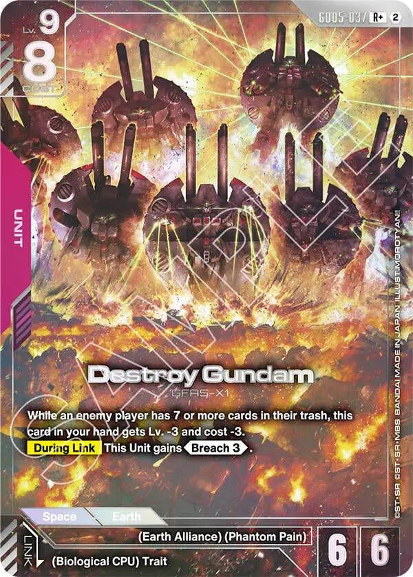 Image for Destroy Gundam (R+) [GD05-037] (GD05) - Gundam Card Game