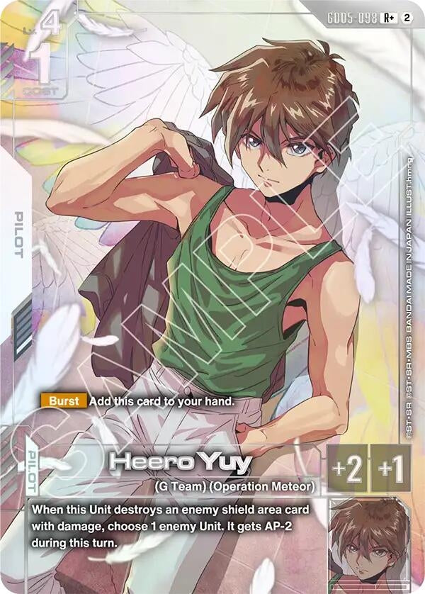 Image for Heero Yuy (R+) [GD05-098] (GD05) - Gundam Card Game