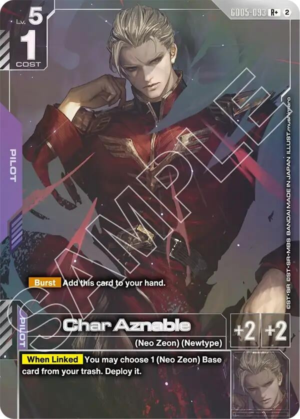 Image for Char Aznable (R+) [GD05-093] (GD05) - Gundam Card Game