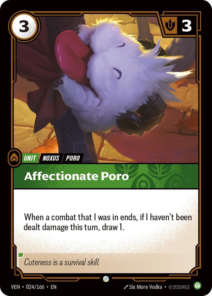 Image for Affectionate Poro [024/166] (VEN) - Riftbound: League of Legends Trading Card Game