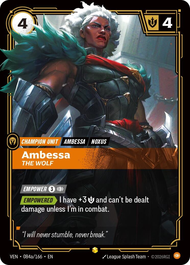 Image for Ambessa, The Wolf (Alternate Art) [084a/166] (VEN) - Riftbound: League of Legends Trading Card Game