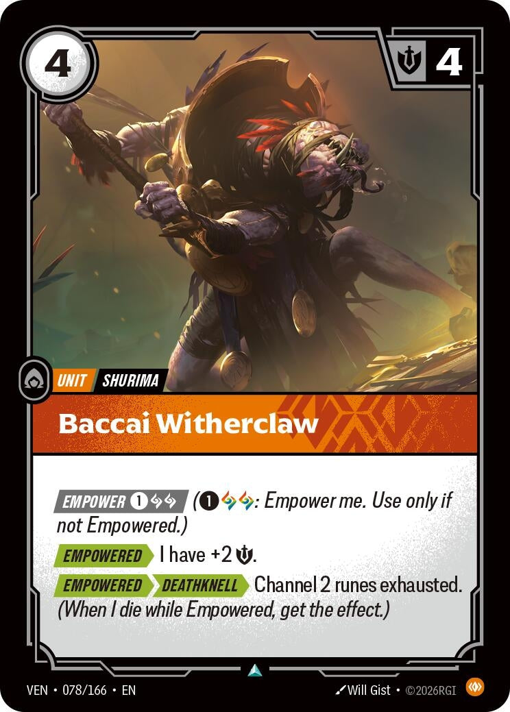 Image for Baccai Witherclaw [078/166] (VEN) - Riftbound: League of Legends Trading Card Game
