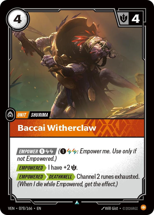Image for Baccai Witherclaw [078/166] (VEN) - Riftbound: League of Legends Trading Card Game