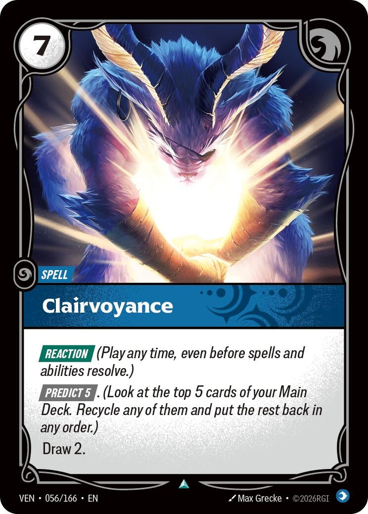 Image for Clairvoyance [056/166] (VEN) - Riftbound: League of Legends Trading Card Game