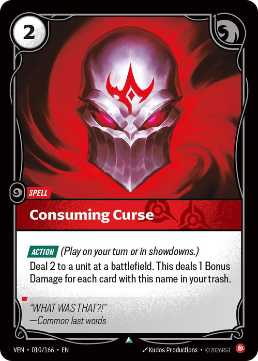 Image for Consuming Curse [010/166] (VEN) - Riftbound: League of Legends Trading Card Game