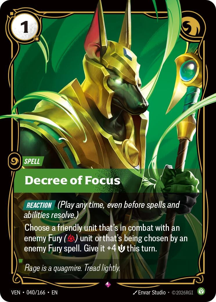 Image for Decree of Focus [040/166] (VEN) - Riftbound: League of Legends Trading Card Game