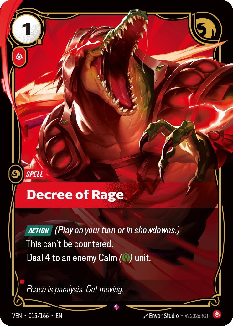 Image for Decree of Rage [015/166] (VEN) - Riftbound: League of Legends Trading Card Game