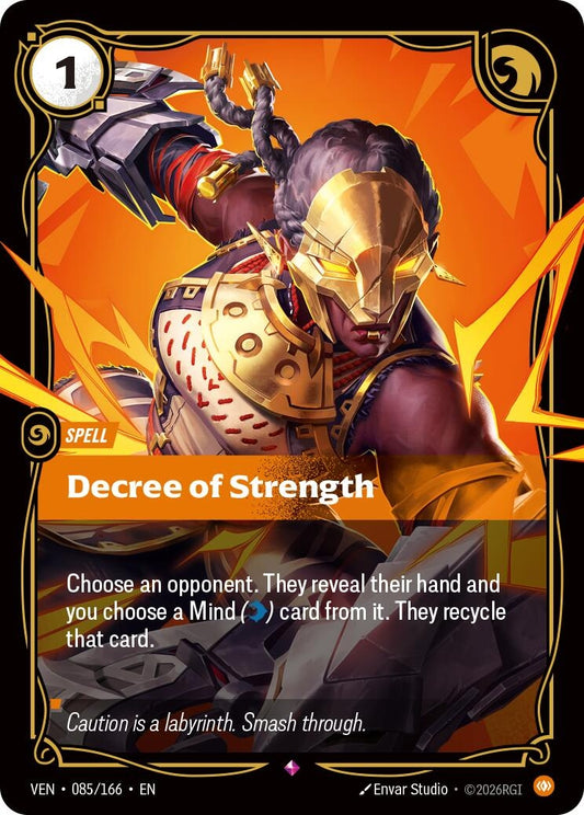 Image for Decree of Strength [085/166] (VEN) - Riftbound: League of Legends Trading Card Game