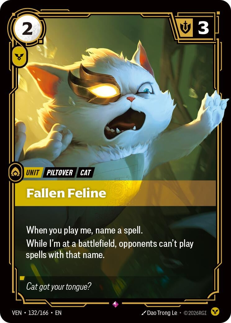 Image for Fallen Feline [132/166] (VEN) - Riftbound: League of Legends Trading Card Game