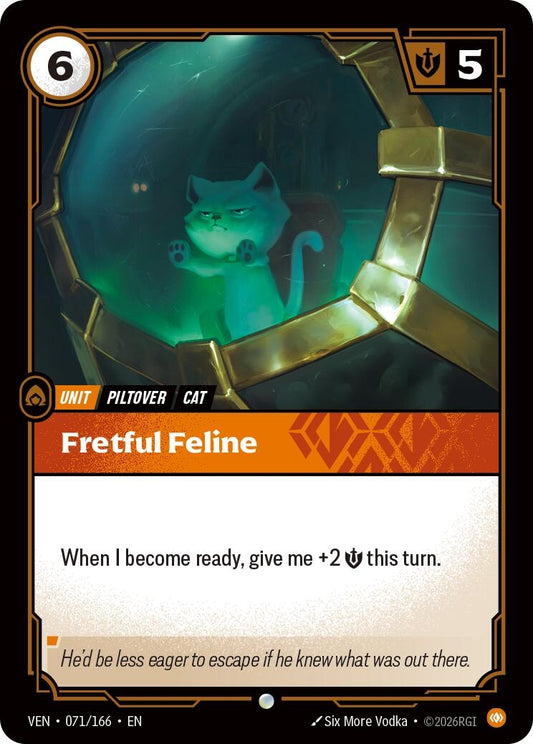 Image for Fretful Feline [071/166] (VEN) - Riftbound: League of Legends Trading Card Game