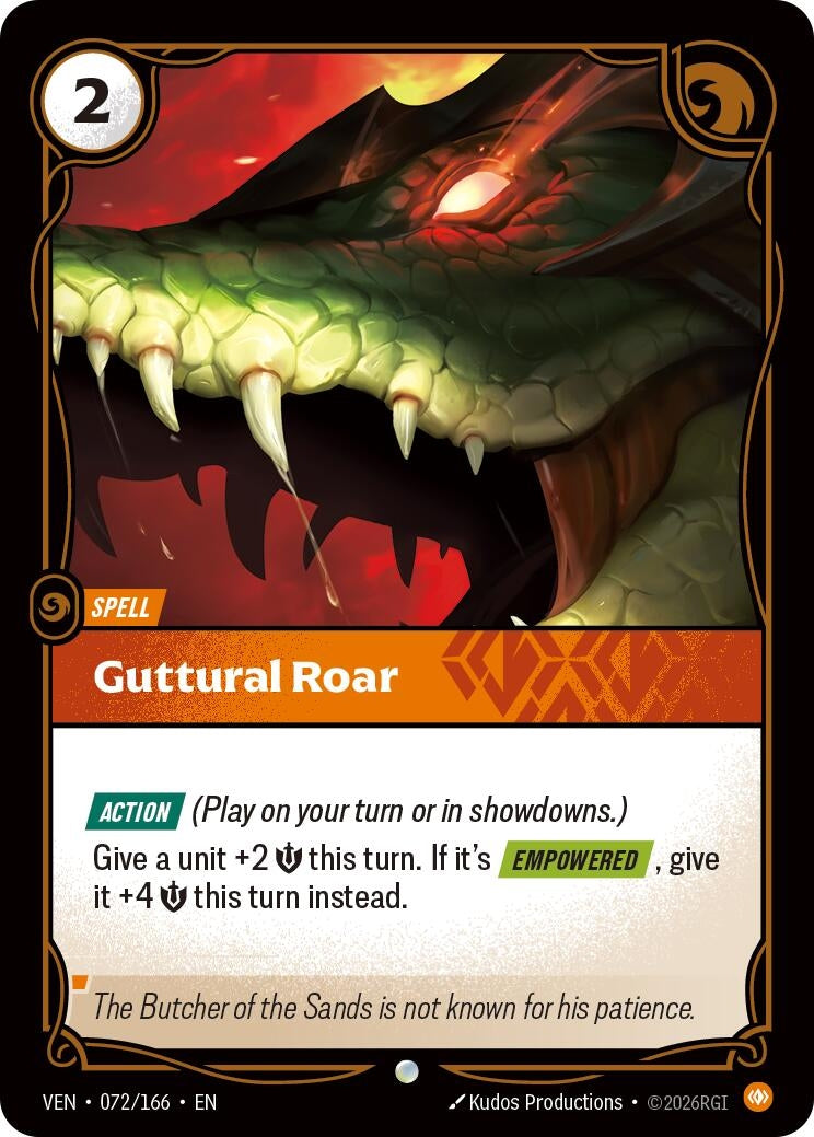 Image for Guttural Roar [072/166] (VEN) - Riftbound: League of Legends Trading Card Game