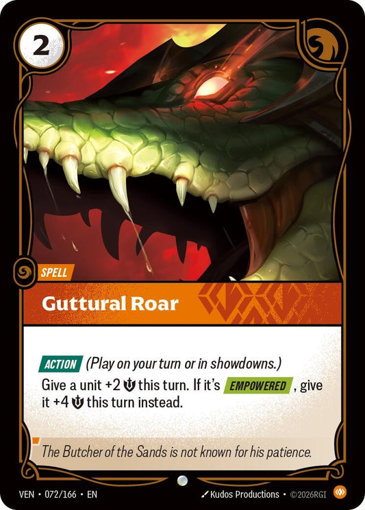 Image for Guttural Roar [072/166] (VEN) - Riftbound: League of Legends Trading Card Game