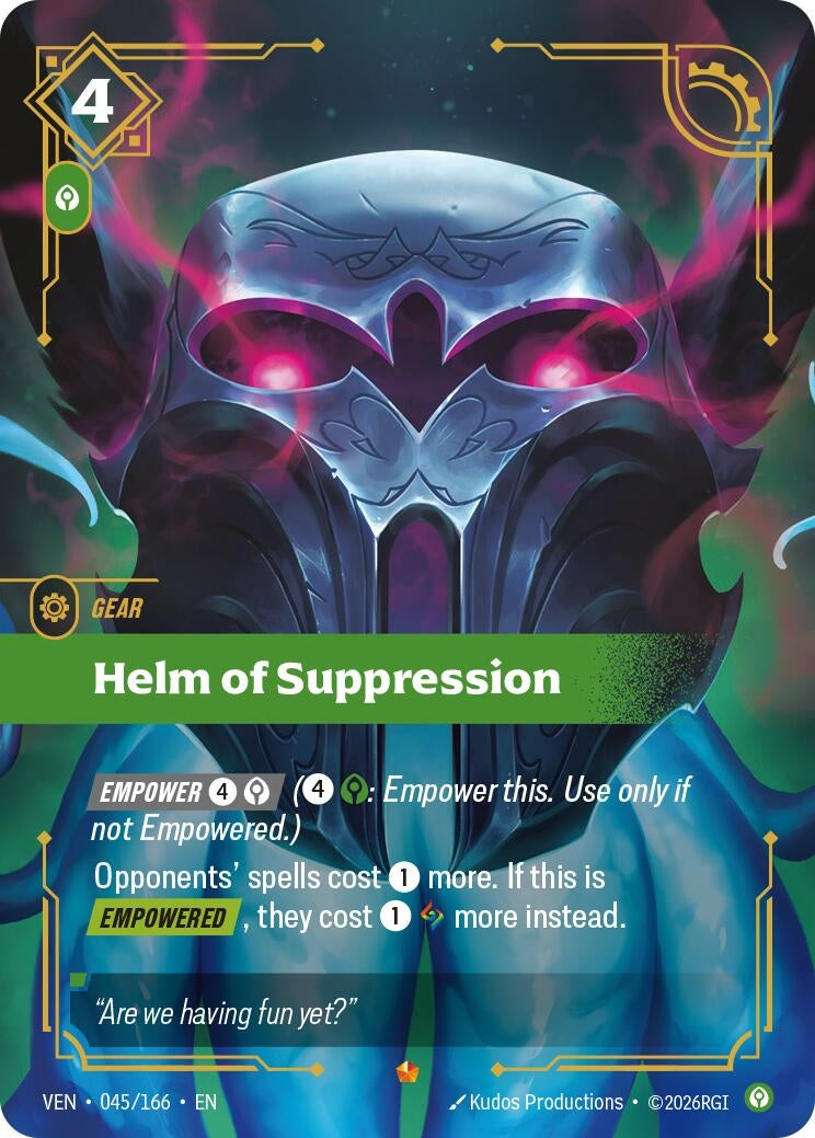 Image for Helm of Suppression [045/166] (VEN) - Riftbound: League of Legends Trading Card Game