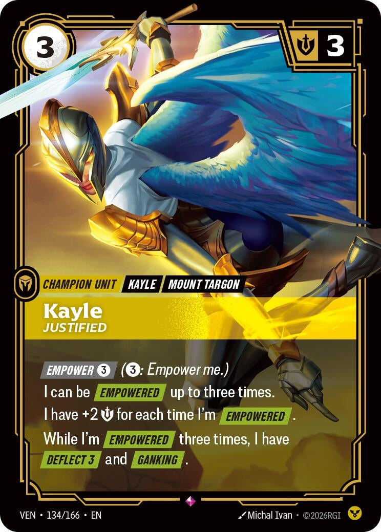 Image for Kayle, Justified [134/166] (VEN) - Riftbound: League of Legends Trading Card Game