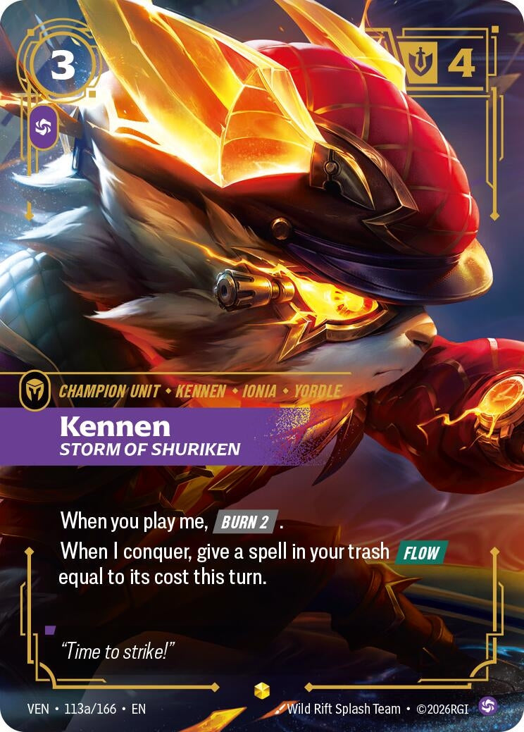 Image for Kennen - Storm of Shuriken (Alternate Art) [113a/166] (VEN) - Riftbound: League of Legends Trading Card Game