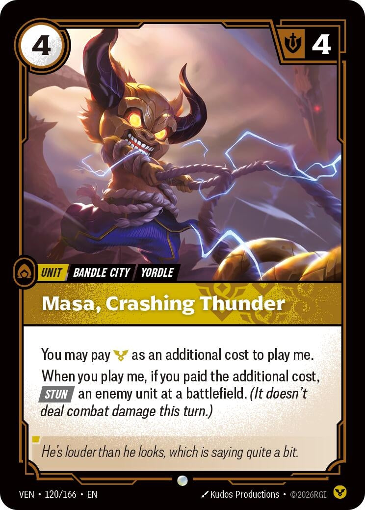 Image for Masa, Crashing Thunder [120/166] (VEN) - Riftbound: League of Legends Trading Card Game