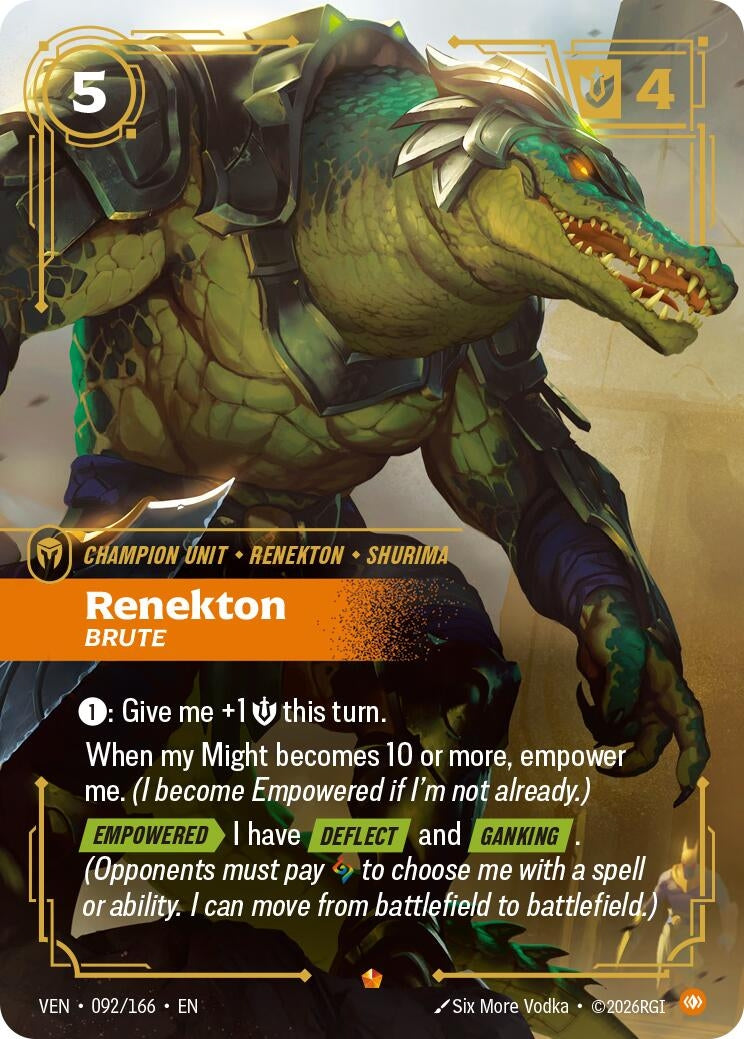 Image for Renekton, Brute [092/166] (VEN) - Riftbound: League of Legends Trading Card Game