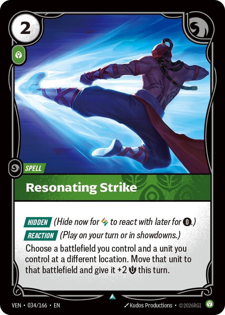 Image for Resonating Strike [034/166] (VEN) - Riftbound: League of Legends Trading Card Game
