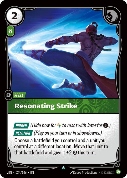 Image for Resonating Strike [034/166] (VEN) - Riftbound: League of Legends Trading Card Game