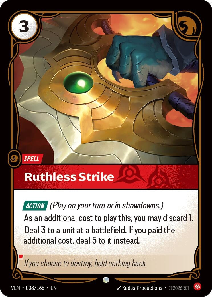 Image for Ruthless Strike [008/166] (VEN) - Riftbound: League of Legends Trading Card Game