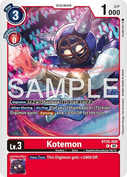 Image for Kotemon [BT26-008 C] (BT-26) - Digimon Card Game