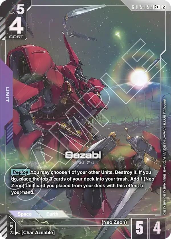 Image for Sazabi (R+) [GD05-052] (GD05) - Gundam Card Game