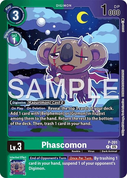 Image for Phascomon [P-201 P] (LM-08) - Digimon Card Game